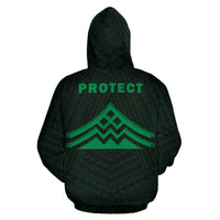 Hawaii Mauna Kea Polynesian Hoodie Green - Polynesian Pride