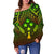 Polynesian Kosrae Off Shoulder Sweater - Reggae Vintage Polynesian Patterns - Polynesian Pride