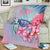 Hawaii Map Kanaka Turtle Galaxy Night Plumeria Hibiscus Premium Blanket - Polynesian Pride