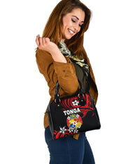 Mate Ma'a Tonga Rugby Shoulder Handbag Polynesian Unique Vibes - Red - Polynesian Pride
