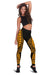 American Samoa Women Leggings Polynesian Pattern Gold - Polynesian Pride