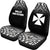 Wallis And Futuna Car Seat Covers - Wallis And Futuna Coat Of Arms Polynesian Tattoo Fog Black - Polynesian Pride