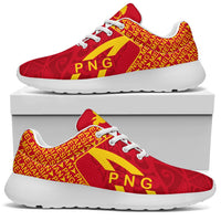 Papua New Guinea Sporty Sneakers - Transit Red Style - Polynesian Pride