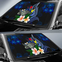 Polynesian Cook Islands Sun Shades - Turtle With Plumeria Flowers - Polynesian Pride