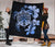 Hawaiian Kanaka Hibiscus Plumeria Mix Polynesian Turtle Premium Quilt Blue AH - Polynesian Pride