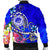 FSM Custom Personalised Men's Bomber Jacket - Turtle Plumeria (Blue) - Polynesian Pride