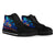 Wallis and Futuna High Top Shoes Blue - Vintage Tribal Mountain - Polynesian Pride