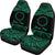 Cook Islands Polynesian Custom Personalised Car Seat Covers - Pride Green Version - Polynesian Pride