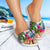 Federated States of Micronesia Slide Sandals - Turtle Plumeria Banana Leaf - Polynesian Pride