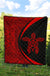 Hawaii Turtle Polynesian Red Premium Quilt - Circle Style - Polynesian Pride