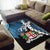 Fiji Polynesian Area Rug - Tribal Wave Tattoo Flag Style - Polynesian Pride