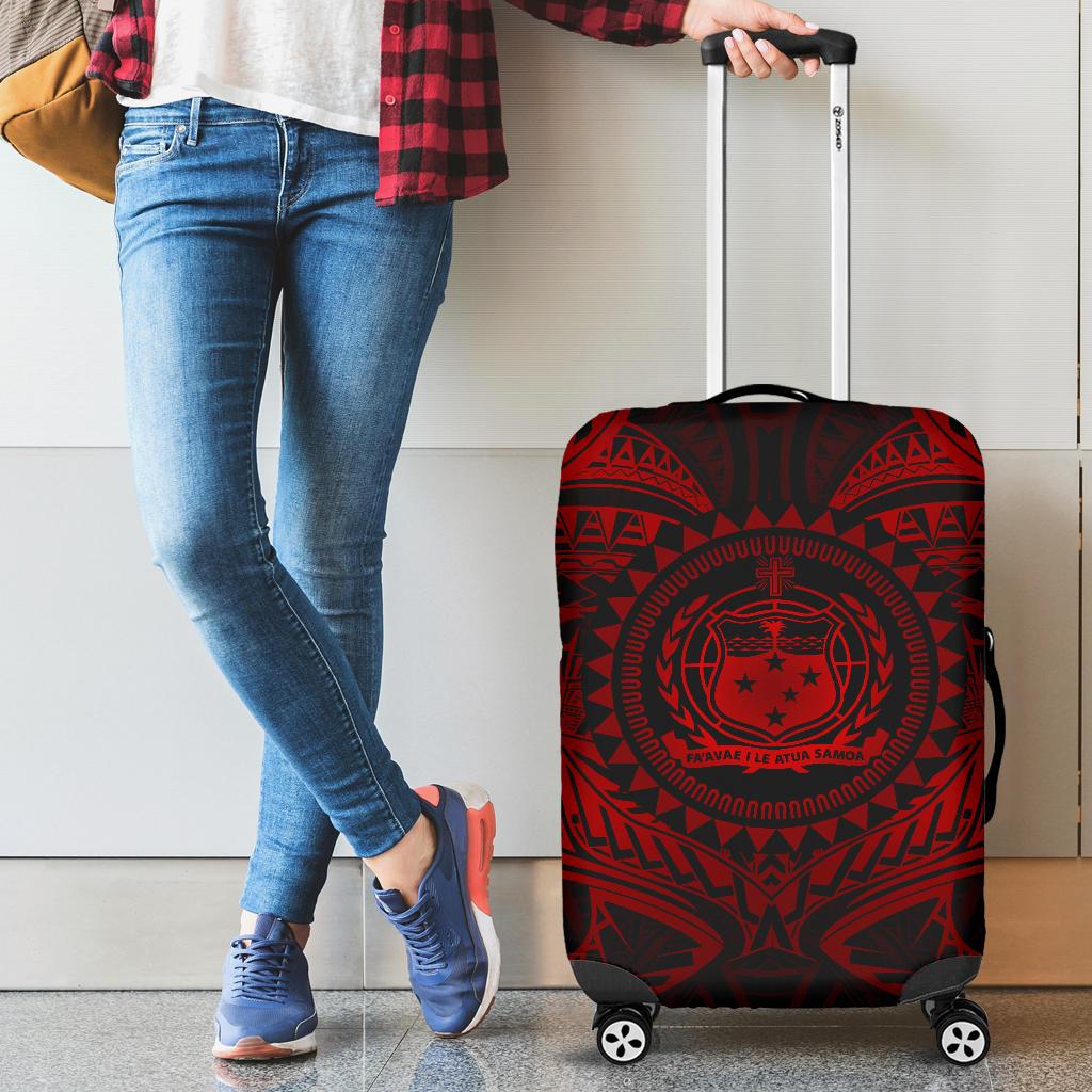 Samoa Polynesian Luggage Covers - Samoa Red Seal Red - Polynesian Pride