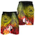 American Samoa Polynesian Custom Personalised Men's Shorts - Humpback Whale with Tropical Flowers - Polynesian Pride