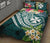 Wallis and Futuna Polynesian Quilt Bed Set - Summer Plumeria (Turquoise) - Polynesian Pride