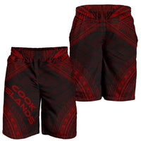 Cook Islands Men's Shorts - Polynesian Chief Red Version - Polynesian Pride