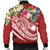 Marshall Islands Polynesian Men's Bomber Jacket - Summer Plumeria (Red) - Polynesian Pride