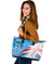 Fiji Custom Personalised Leather Tote Bag - Fiji Flag - Polynesian Pride