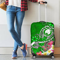Pohnpei Luggage Covers - Turtle Plumeria (Green) Green - Polynesian Pride