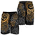 Guam Polynesian Shorts (Men) - Gold Turtle Flowing - Polynesian Pride