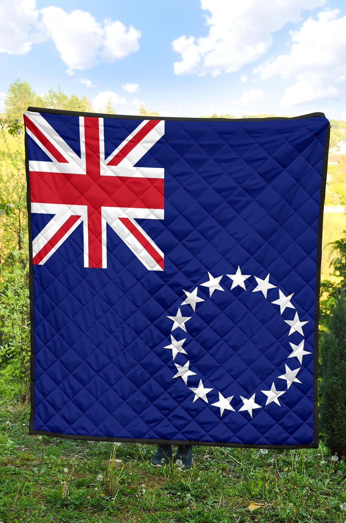 Cook Islands Flag Premium Quilt - Polynesian Pride