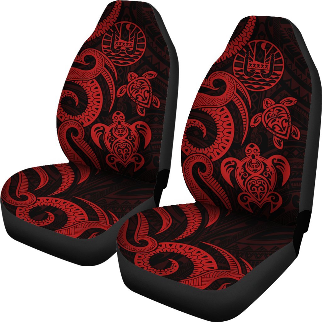 Tahiti Polynesian Car Seat Covers - Red Tentacle Turtle - Polynesian Pride