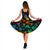 Polynesian Midi Dress - Rainbow Hibiscus - Polynesian Pride