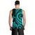 Cook Islands Men's Tank Top - Turquoise Tentacle Turtle - Polynesian Pride