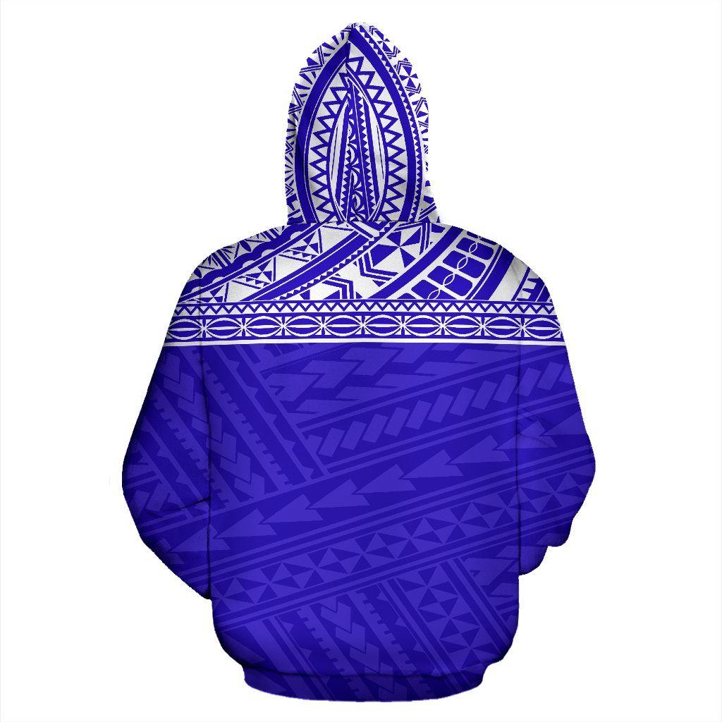 Poly All Over Hoodie Polynesian Royal Blue Version - Polynesian Pride