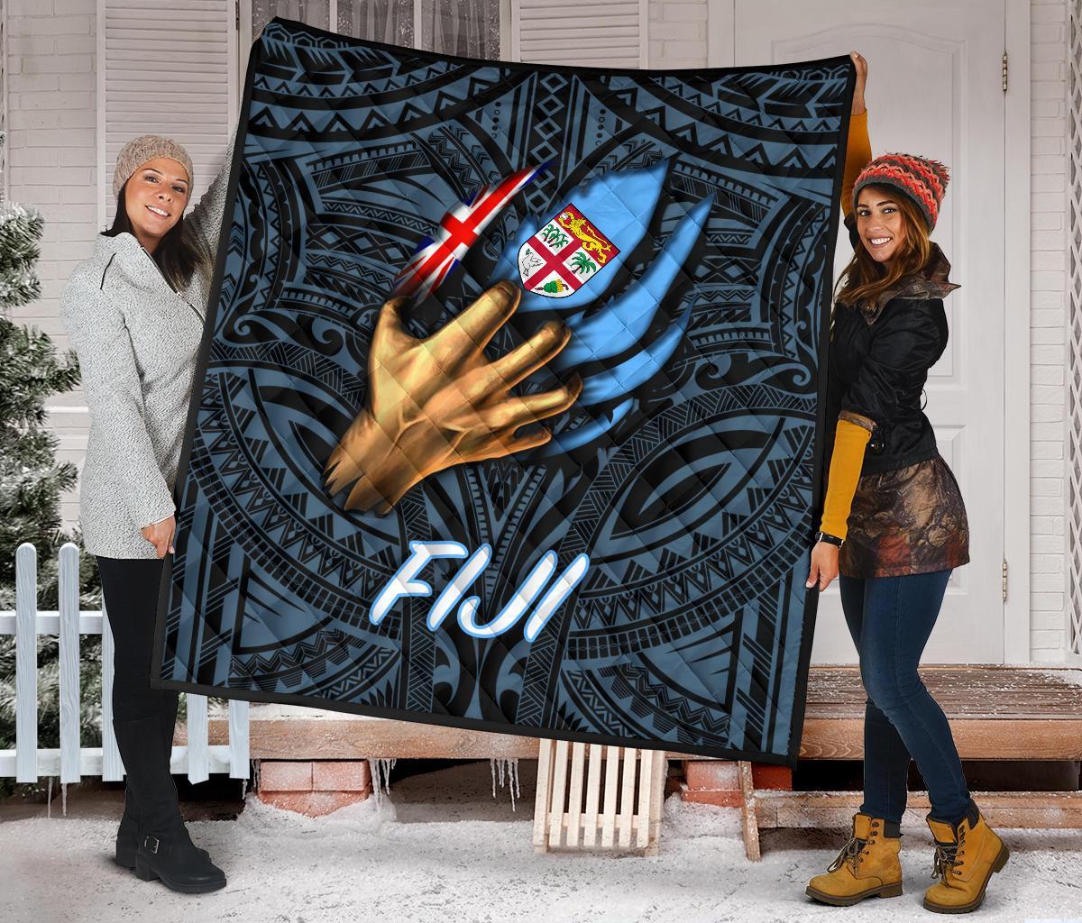 Fiji Premium Quilt - Fiji In Me (Blue) - Polynesian Pride