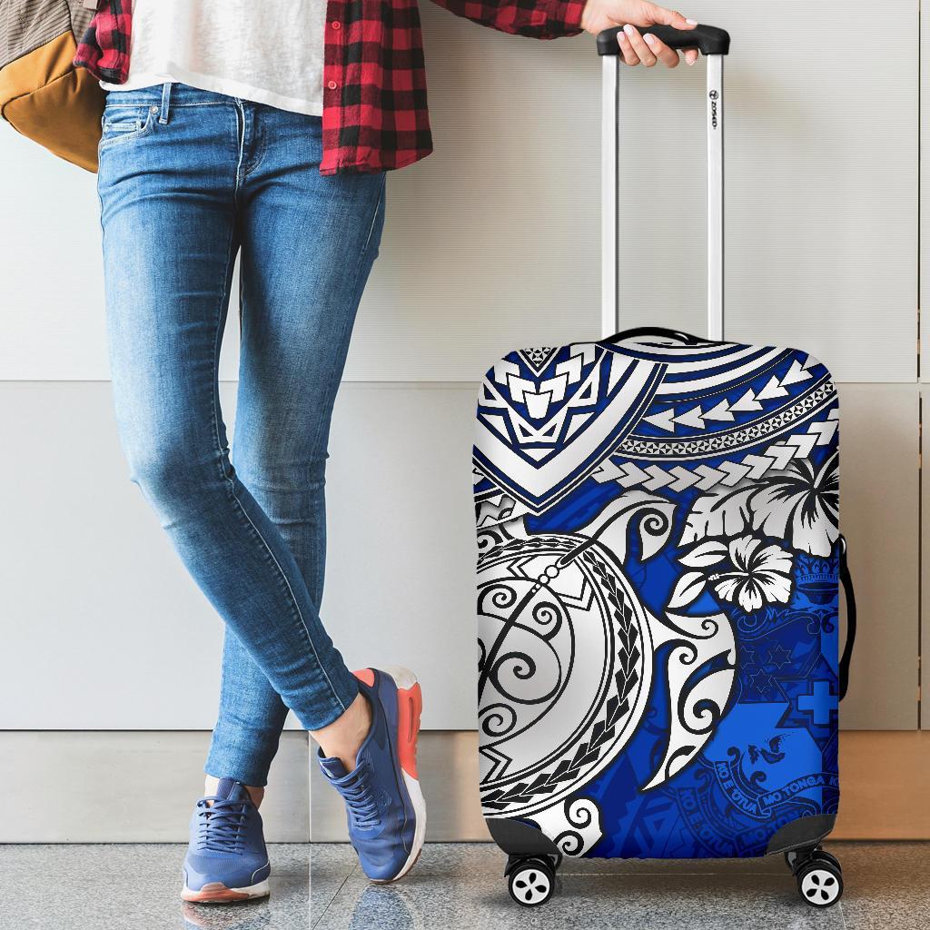 Tonga Polynesian Luggage Cover - Blue Turtle BLUE - Polynesian Pride