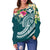 Polynesian Hawaii Kanaka Maoli Women's Off Shoulder Sweater - Summer Plumeria - Polynesian Pride