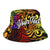 Niue Custom Personalised Bucket Hat - Rainbow Polynesian Pattern - Polynesian Pride