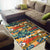 Polynesian Area Rug - Colorful Hibiscus Flowers Pattern - Polynesian Pride