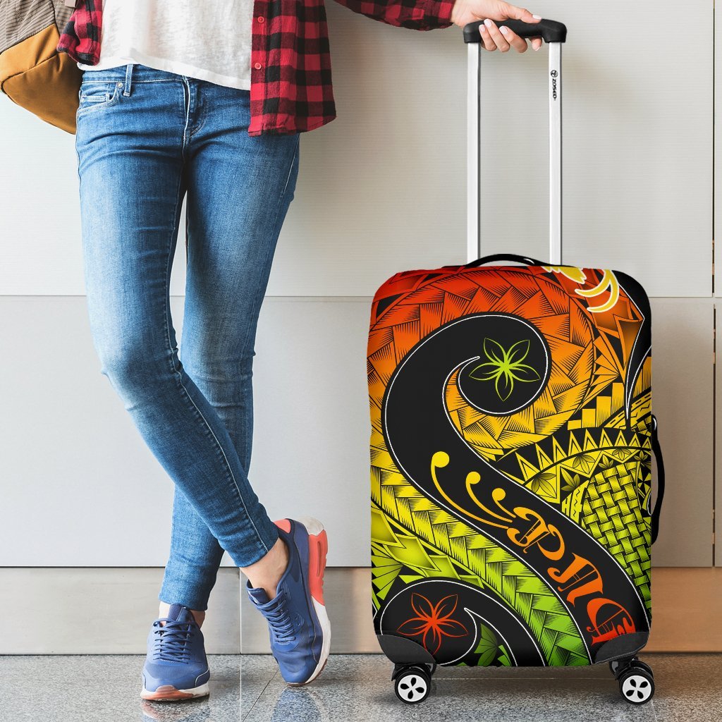 Papua New Guinea Luggage Covers - PNG Bird And Polynesian Decorative Pattern Reggae - Polynesian Pride