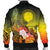 CNMI Men's Bomber Jacket - Humpback Whale with Tropical Flowers (Yellow) - Polynesian Pride