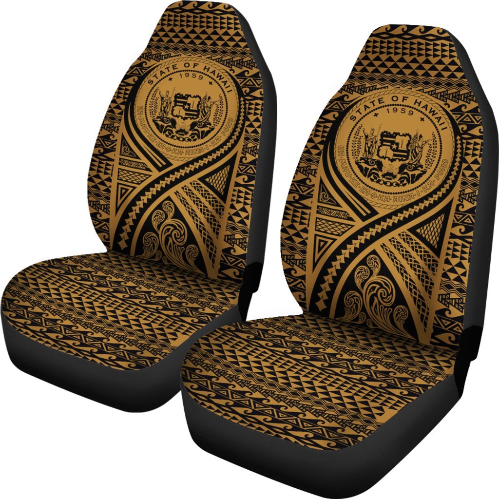 Hawaii Car Seat Covers - Hawaii Seal Gold - Polynesian Pride
