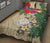 Marshall Islands Polynesian Quilt Bed Set - Hibiscus Turtle Tattoo Beige - Polynesian Pride