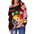 Tonga Women's Off Shoulder Sweater - Wings Style - Polynesian Pride