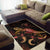 Niue Polynesian Area Rugs - Turtle With Blooming Hibiscus Gold - Polynesian Pride