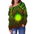 Polynesian Marshall Islands Off Shoulder Sweater - Reggae Vintage Polynesian Patterns - Polynesian Pride