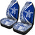 Hawaii Turlte Polynesian Car Seat Covers - Circle Style - AH - Blue Universal Fit White - Polynesian Pride