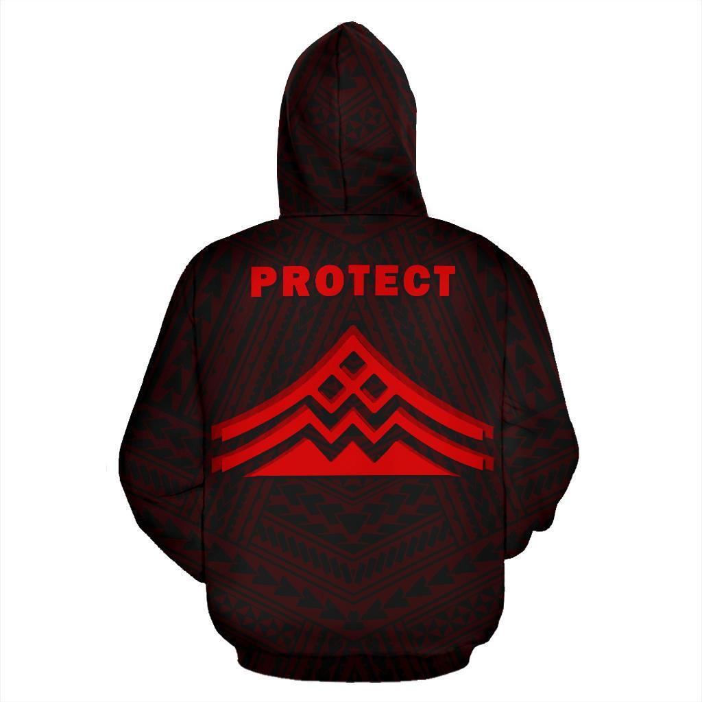 Hawaii Mauna Kea Polynesian Hoodie Red - Polynesian Pride