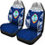 Guam Polynesian Car Seat Covers - Pattern With Seal Blue Version - Polynesian Pride