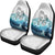 Maori Manaia The Blue Sea Car Seat Covers, White - Polynesian Pride