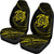 Hawaii Turtle Car Seat Covers - Yellow - Frida Style Universal Fit Black - Polynesian Pride