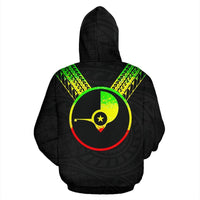 Yap All Over Zip up Hoodie Reggae Color Sailor Style - Polynesian Pride
