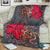 Hawaii Turtle Hibiscus Polynesian Premium Blanket - Khoi Style - AH - Polynesian Pride