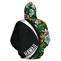 Kanaka Animals and Tropical Flowers Hoodie Circle Style - Polynesian Pride