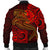 Tahiti Men's Bomber Jacket - Red Shark Polynesian Tattoo - Polynesian Pride