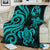 Tonga Polynesian Premium Blanket - Turquoise Tentacle Turtle - Polynesian Pride